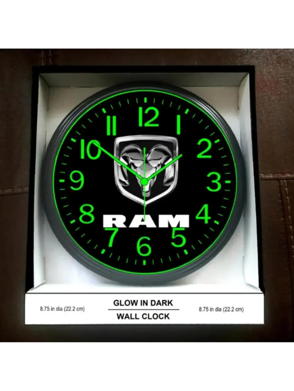 Dodge Ram Hemi Super Bee Garage Shop Glow In The Dark Wall Clock New!